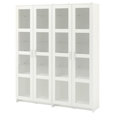 BRIMNES, storage combination with glass doors, 492.782.37