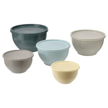 GARNITYREN, bowl with lid, set of 5, 604.801.29