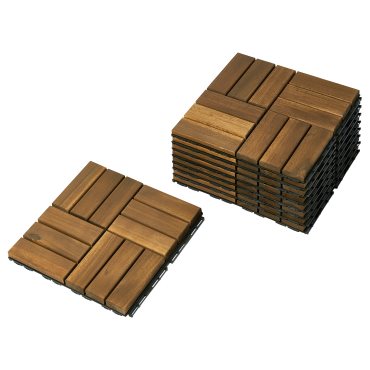 RUNNEN, floor decking/9 pack/outdoor, 0.81 m², 605.184.86