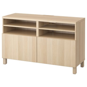 BESTÅ, TV bench with doors, 120x42x74 cm, 690.683.37