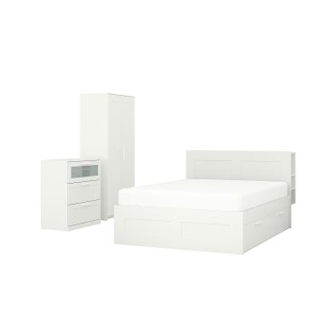 BRIMNES, bedroom furniture/set of 3, 160x200 cm, 694.833.93