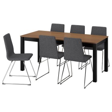 ÅLHULT/LUSTEBO, table and 6 chairs, 170x80 cm, 696.100.94