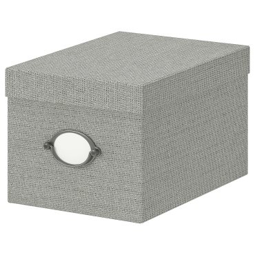 KVARNVIK, storage box with lid, 18x25x15 cm, 704.128.75