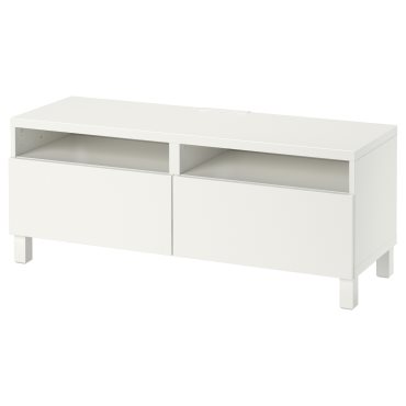 BESTA, TV bench with drawers soft closing, 120x42x48 cm, 791.882.97