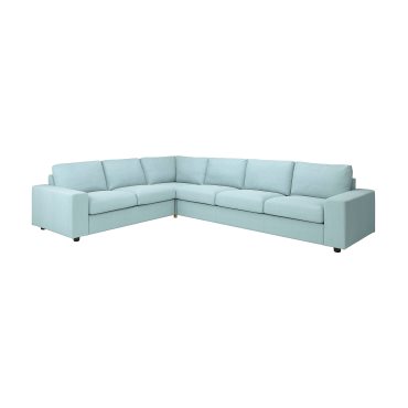 VIMLE, corner sofa, 5-seat with wide armrests, 794.018.15