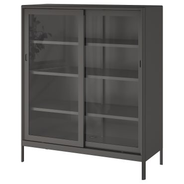 IDÅSEN, cabinet with sliding glass doors, 120x140 cm, 904.963.84