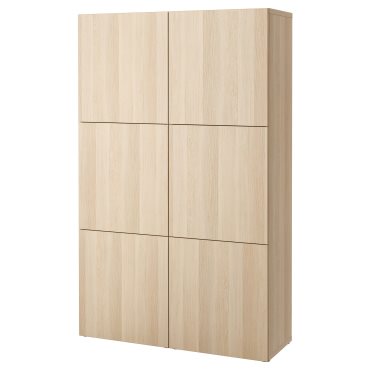 BESTÅ, storage combination with doors, 120x42x193 cm, 990.715.07