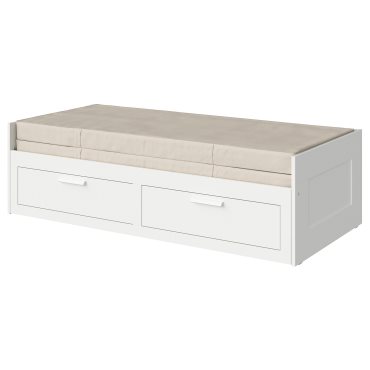 BRIMNES, κρεβάτι επισκέπτη day bed 2 συρτάρια/2 στρώματα, 80x200 cm, 994.945.02