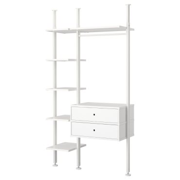 ELVARLI, wardrobe combination, 135x51x222-350 cm, 091.581.52