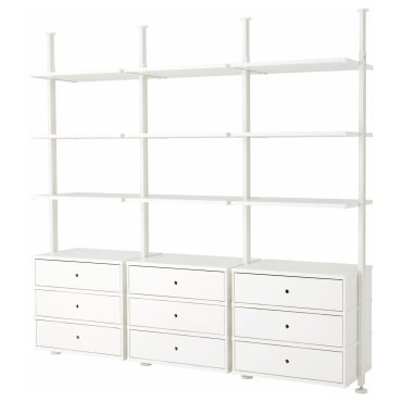 ELVARLI, open storage combination, 258x51x222-350 cm, 091.878.09