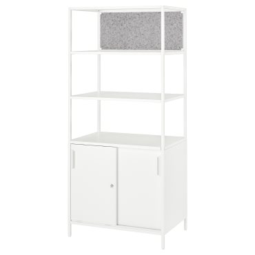 TROTTEN, cabinet with sliding doors/noticeboard, 80x180 cm, 194.296.43