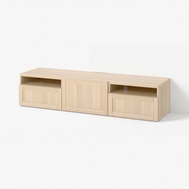 BESTÅ, TV bench with door/drawers push open, 180x42x39 cm, 294.324.85