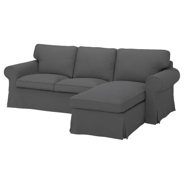 EKTORP, τριθέσιος καναπές με σεζλόνγκ, 393.200.67