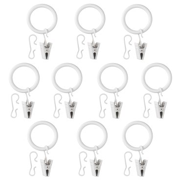 SYRLIG, curtain ring with clip and hook, 402.240.98
