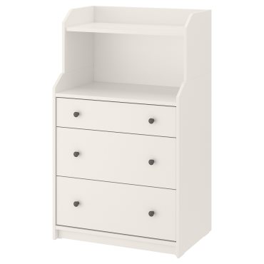 HAUGA, chest of 3 drawers with shelf,70x116 cm, 504.026.41