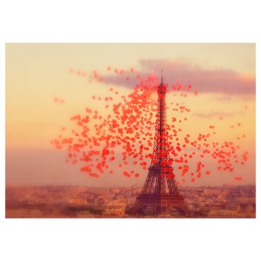 BJÖRKSTA, picture Eiffel tower, 140x100 cm, 504.798.57