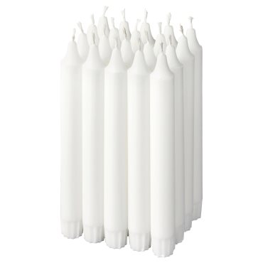 JUBLA, unscented chandelier candle, 20 pack, 601.919.16