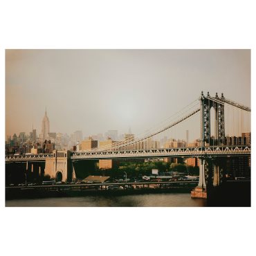 BJÖRKSTA, picture Manhattan Bridge, 118x78 cm, 604.798.66