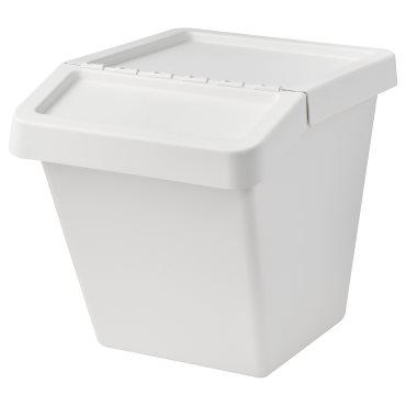 SORTERA, waste sorting bin with lid, 60 l, 702.558.99