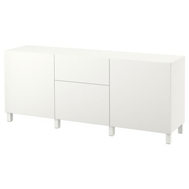 BESTÅ, storage combination with drawers soft-closing, 180x42x74 cm, 791.956.36