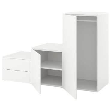 PLATSA, wardrobe with 2 doors and 2 drawers, 180X57X123, 794.369.14
