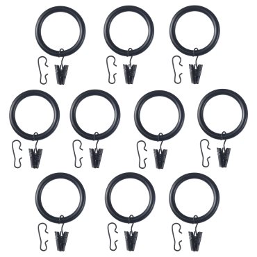 SYRLIG, curtain ring with clip and hook, 802.240.96
