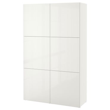 BESTÅ, σύνθεση αποθήκευσης με πόρτες, 120x42x193 cm, 190.575.29