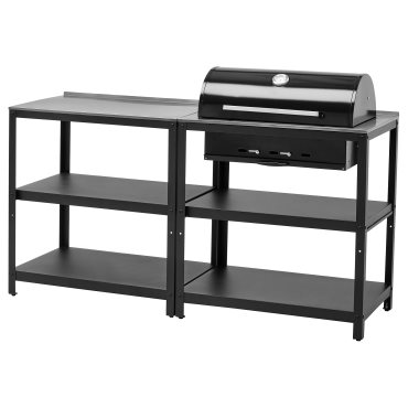GRILLSKÄR, kitchen with charcoal bbq/outdoor, 172x61 cm, 393.849.88