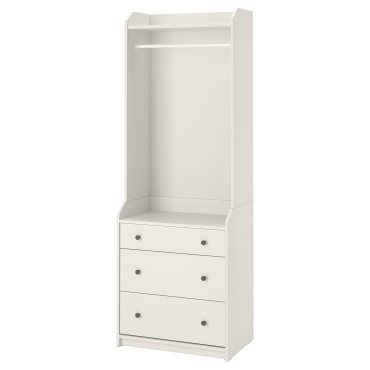 HAUGA, open wardrobe with 3 drawers, 70x199 cm, 404.569.22