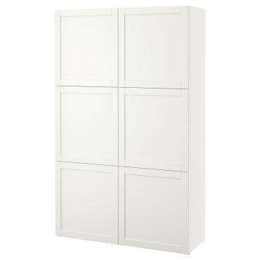 BESTÅ, σύνθεση αποθήκευσης με πόρτες, 120x42x193 cm, 490.575.23