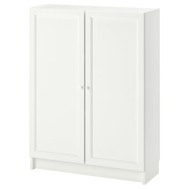 BILLY/OXBERG, bookcase with doors, 80x30x106, 492.800.42