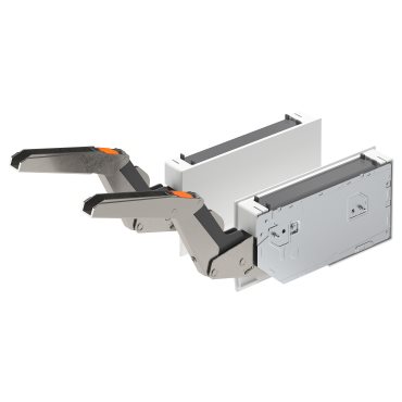 UTRUSTA, hinge with damper for horizontal door, 2 pack, 504.624.80