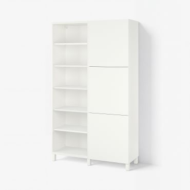 BESTÅ, storage combination with doors, 120x42x202 cm, 293.017.62