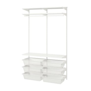 BOAXEL, wardrobe combination, 125x40x201 cm, 193.323.73