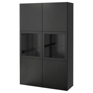 BESTÅ, storage combination w glass doors,, 120x42x193 cm, 790.592.62