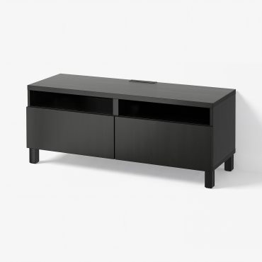 BESTÅ, TV bench with drawers soft closing, 120x42x48 cm, 891.882.92