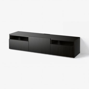 BESTÅ, TV bench with door/drawers soft closing, 180x42x39 cm, 193.284.13