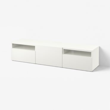 BESTÅ, TV bench with door/drawers soft closing, 180x42x39 cm, 493.284.02