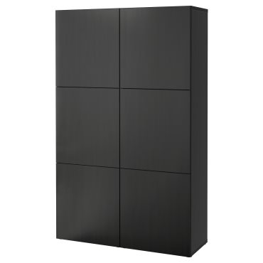 BESTÅ, σύνθεση αποθήκευσης με πόρτες, 120x42x193 cm, 890.579.03