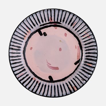 EUC027 Pop art plate- pink