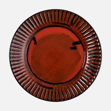 EUC028 Pop art plate- red