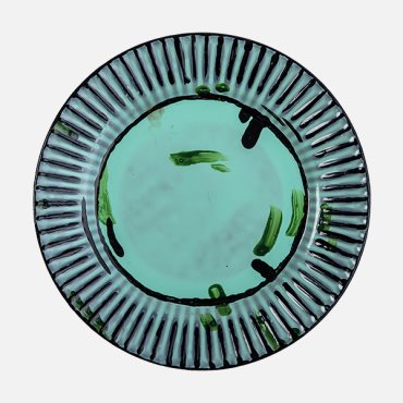 EUC029 Pop art plate - green