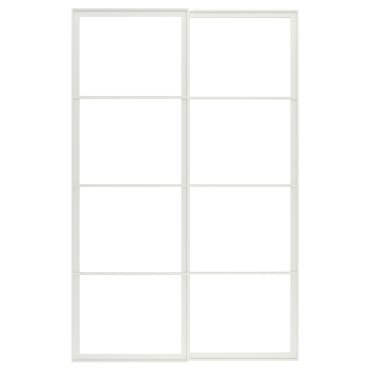 PAX, pair of sliding door frames with rail, 150x236 cm, 004.581.88
