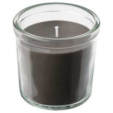 ENSTAKA, scented candle in glass/Bonfire, 20 hr, 005.023.65