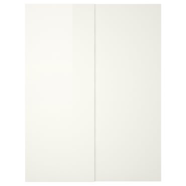 HASVIK, pair of sliding doors/high-gloss, 150x236 cm, 005.215.52