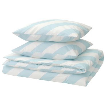 SLÖJSILJA, duvet cover and 2 pillowcases, 240x220/50x60 cm, 005.613.88