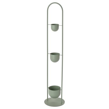 DAKSJUS, plant stand with 3 plant pots/in/outdoor, 005.670.26