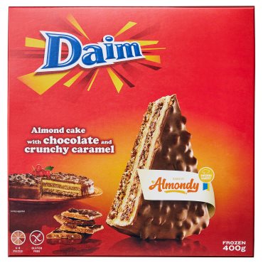 DAIM, almond cake chocolate and crunch 400 g, 005.743.95