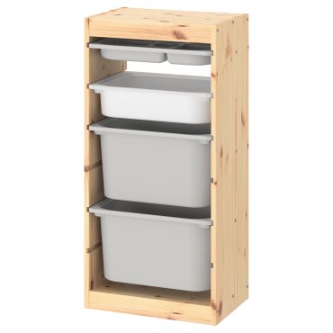 TROFAST, storage combination with boxes/tray, 44x30x91 cm, 094.784.03