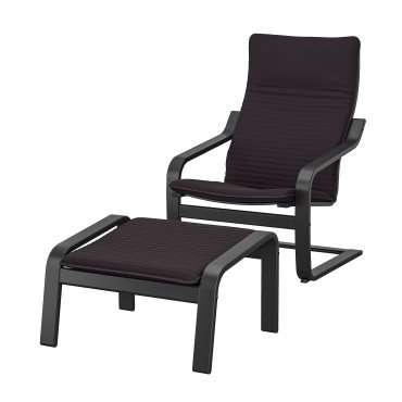 POÄNG, armchair and footstool, 094.842.01